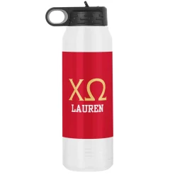 Sorority Greek Letters Stainless Steel Water Bottle