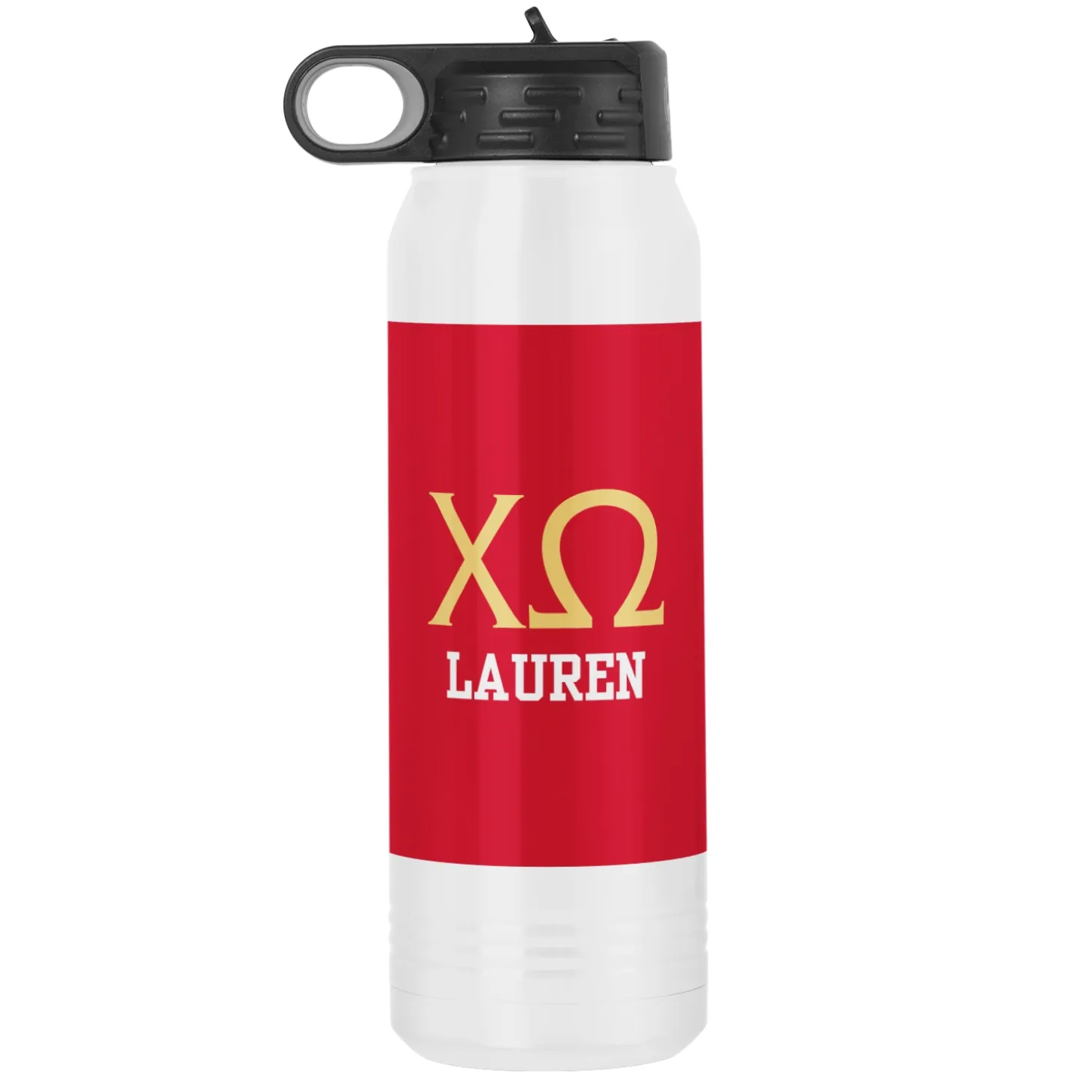 Sorority Greek Letters Stainless Steel Water Bottle