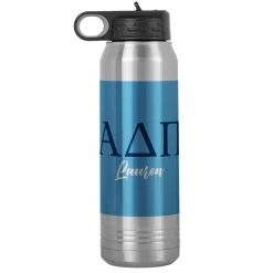 Sorority Greek Letters Stainless Steel Water Bottle