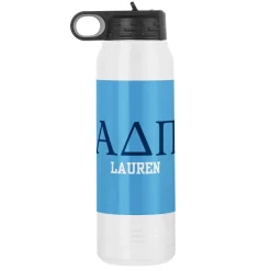 Sorority Greek Letters Stainless Steel Water Bottle