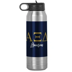 Sorority Greek Letters Stainless Steel Water Bottle