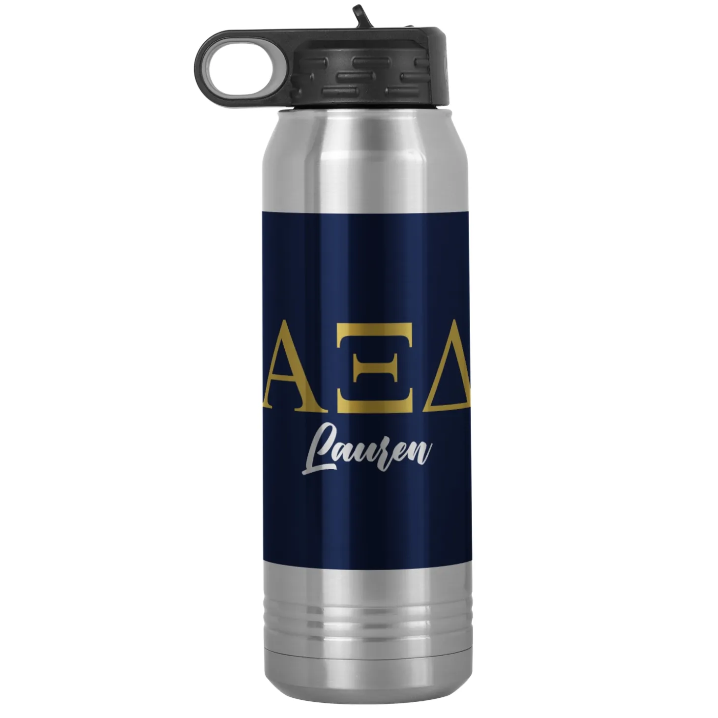 Sorority Greek Letters Stainless Steel Water Bottle