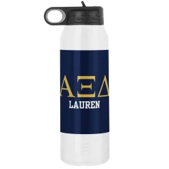 Sorority Greek Letters Stainless Steel Water Bottle