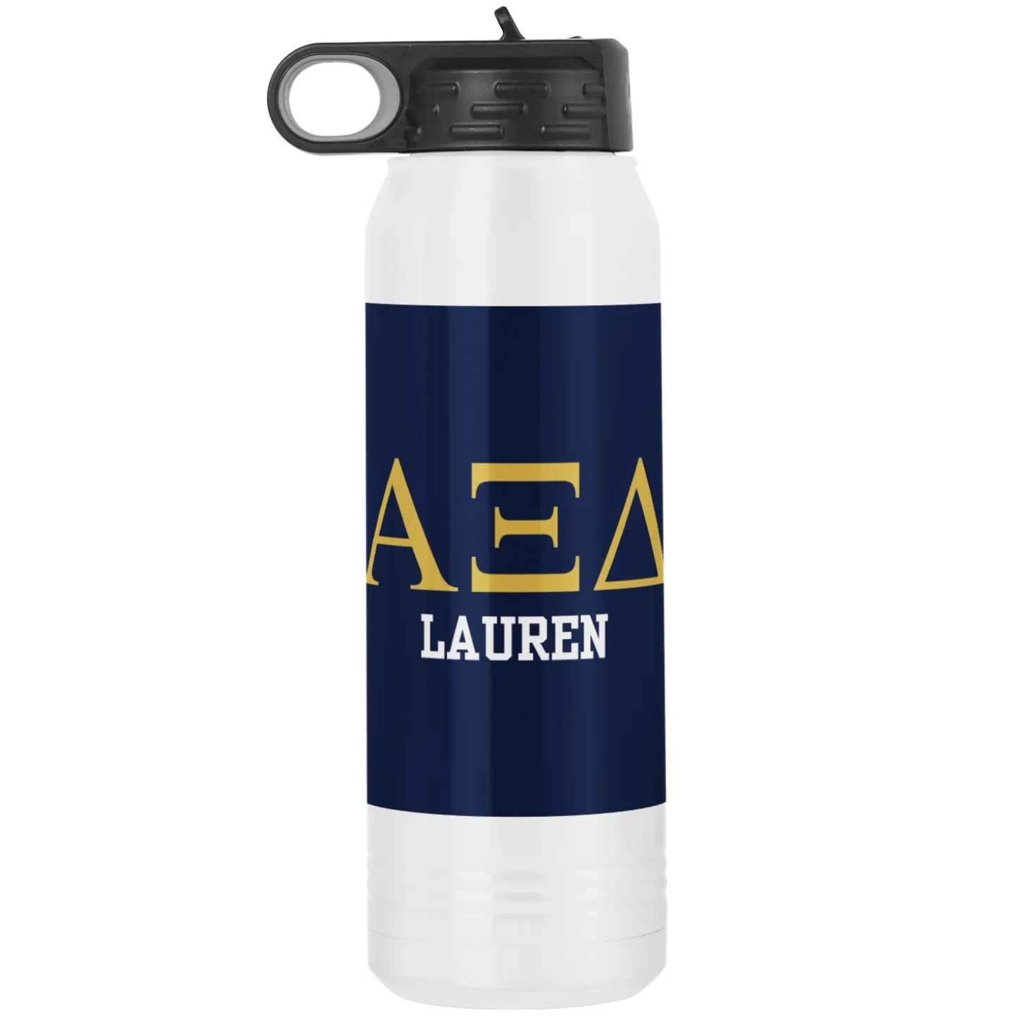 Sorority Greek Letters Stainless Steel Water Bottle