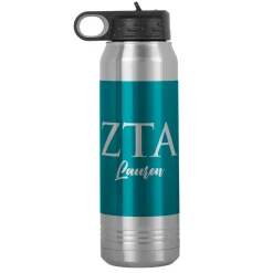 Sorority Greek Letters Stainless Steel Water Bottle