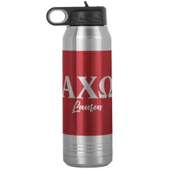 Sorority Greek Letters Stainless Steel Water Bottle