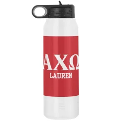 Sorority Greek Letters Stainless Steel Water Bottle