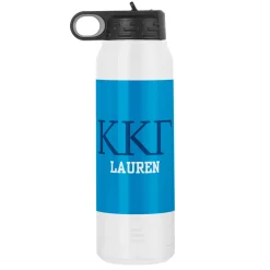 Sorority Greek Letters Stainless Steel Water Bottle
