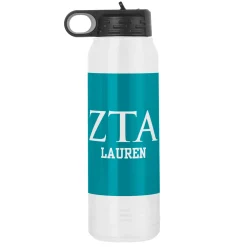 Sorority Greek Letters Stainless Steel Water Bottle