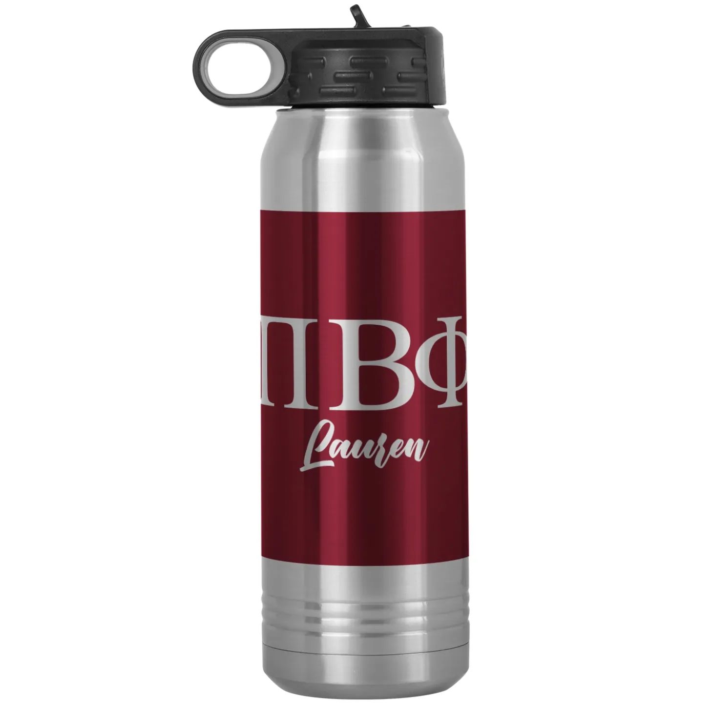 Sorority Greek Letters Stainless Steel Water Bottle