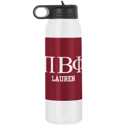 Sorority Greek Letters Stainless Steel Water Bottle