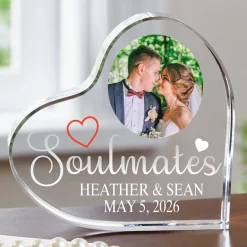 Soulmates Photo Acrylic Heart