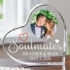 Soulmates Photo Acrylic Heart