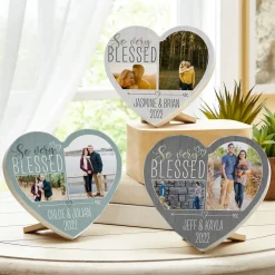 So Very Blessed Photo Wood Heart