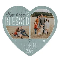 So Very Blessed Photo Wood Heart