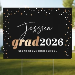 Sparkle and Shine Graduation Yard Sign