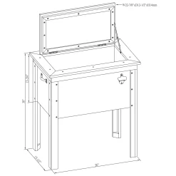 Specialty Style Wooden Beverage Cooler