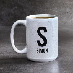 Speckled Monogram Name Mug