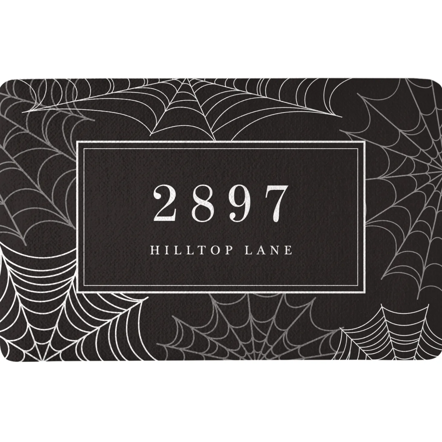 Spiderweb Address Doormat