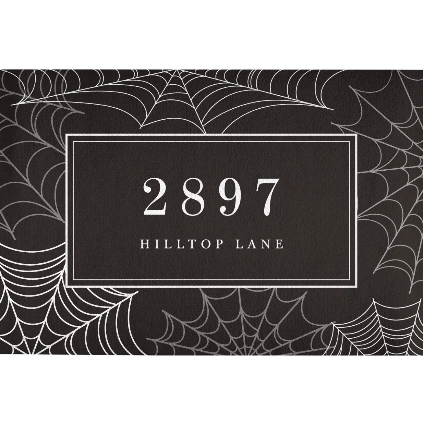 Spiderweb Address Doormat