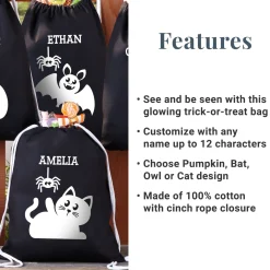 Spooky Cuties Glow-in-the-Dark Drawstring Bag