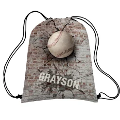 Sports Galore Allover Print Drawstring Bags