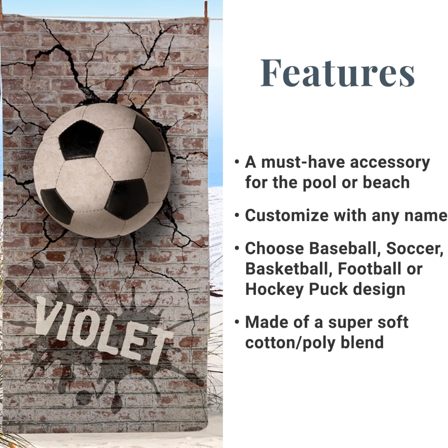 Sports Galore Beach Towel
