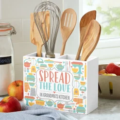 Spread Love Wood Utensil Caddy