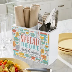 Spread Love Wood Utensil Caddy