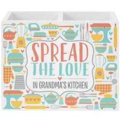 Spread Love Wood Utensil Caddy