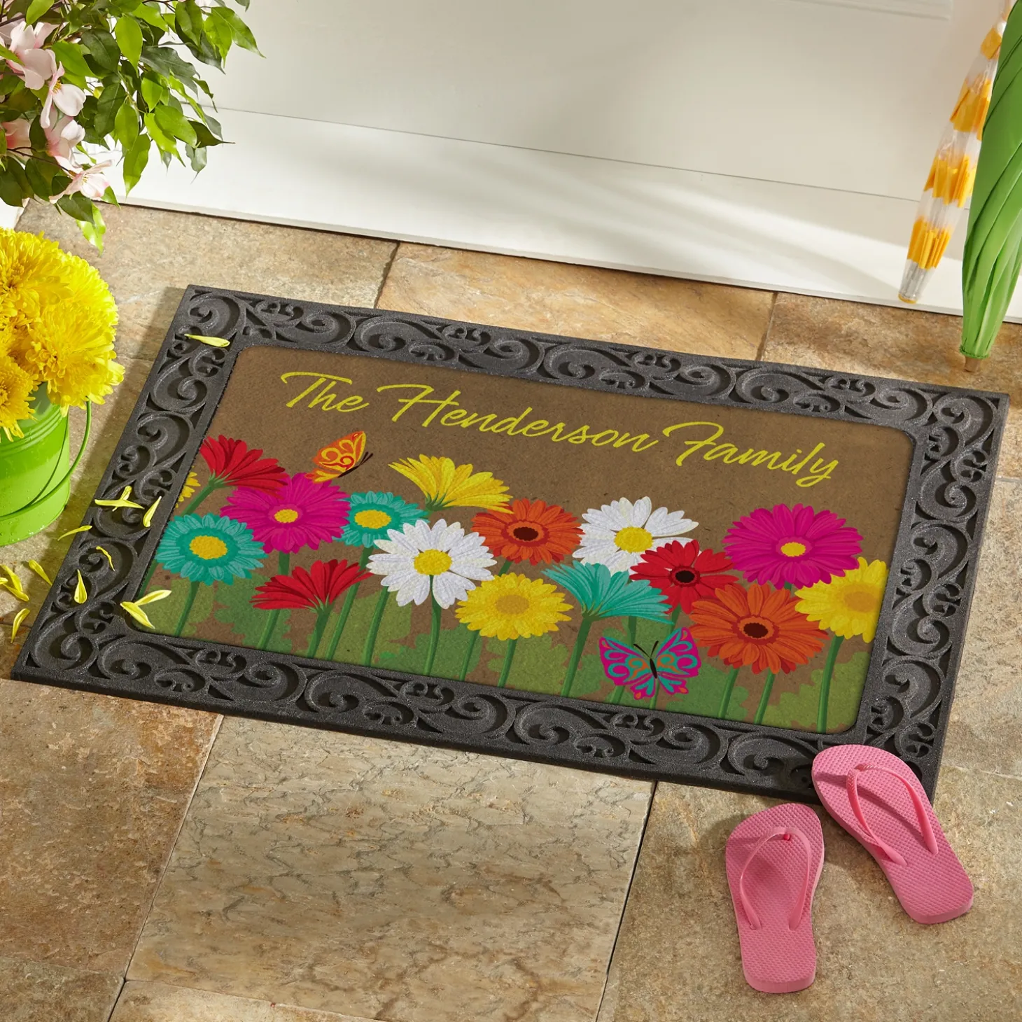 Spring Flowers Doormat