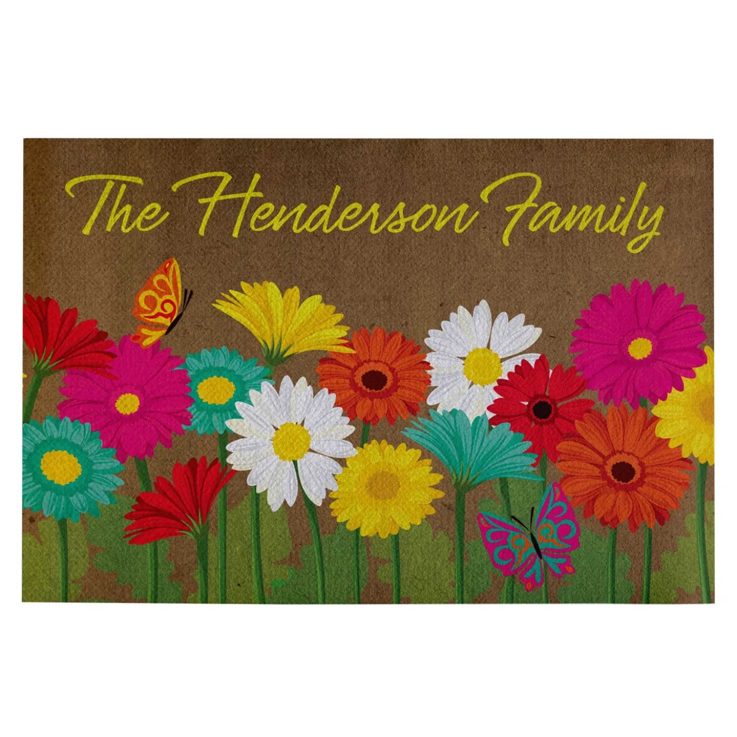 Spring Flowers Doormat