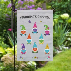 Springtime Gnome Garden Flag