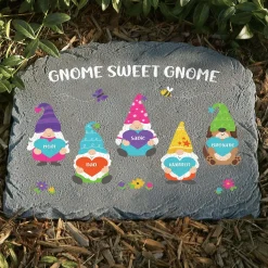 Springtime Gnomes Garden Stone