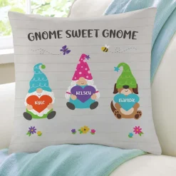 Springtime Gnomes Throw Pillow