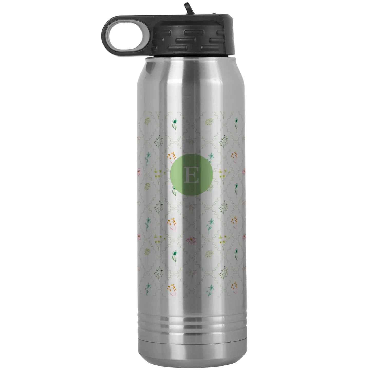 Spring Trellis Initial Water Bottle