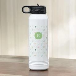 Spring Trellis Initial Water Bottle