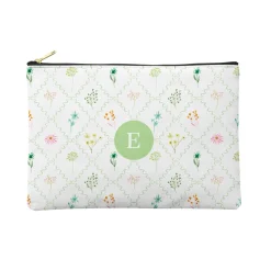 Spring Trellis Initial Zipper Pouch