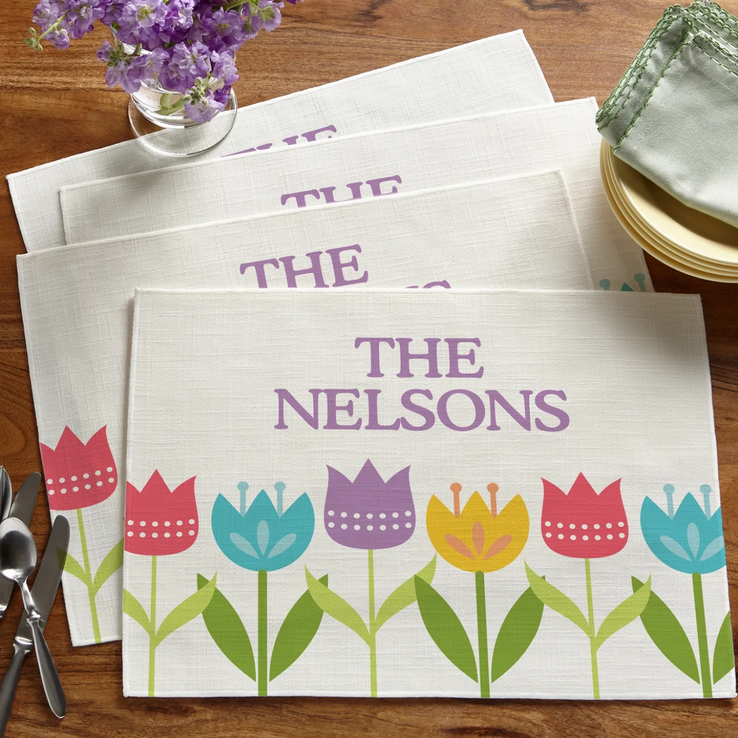 Spring Tulip Table Runner & Placemats