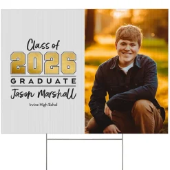 Stacked Year Graduation Photo Yard Sign