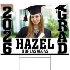 Stand Tall School Colors Graduation Yard Sign