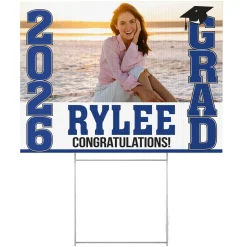 Stand Tall School Colors Graduation Yard Sign
