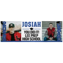 Stand Tall School Colors Graduation Photo Banner