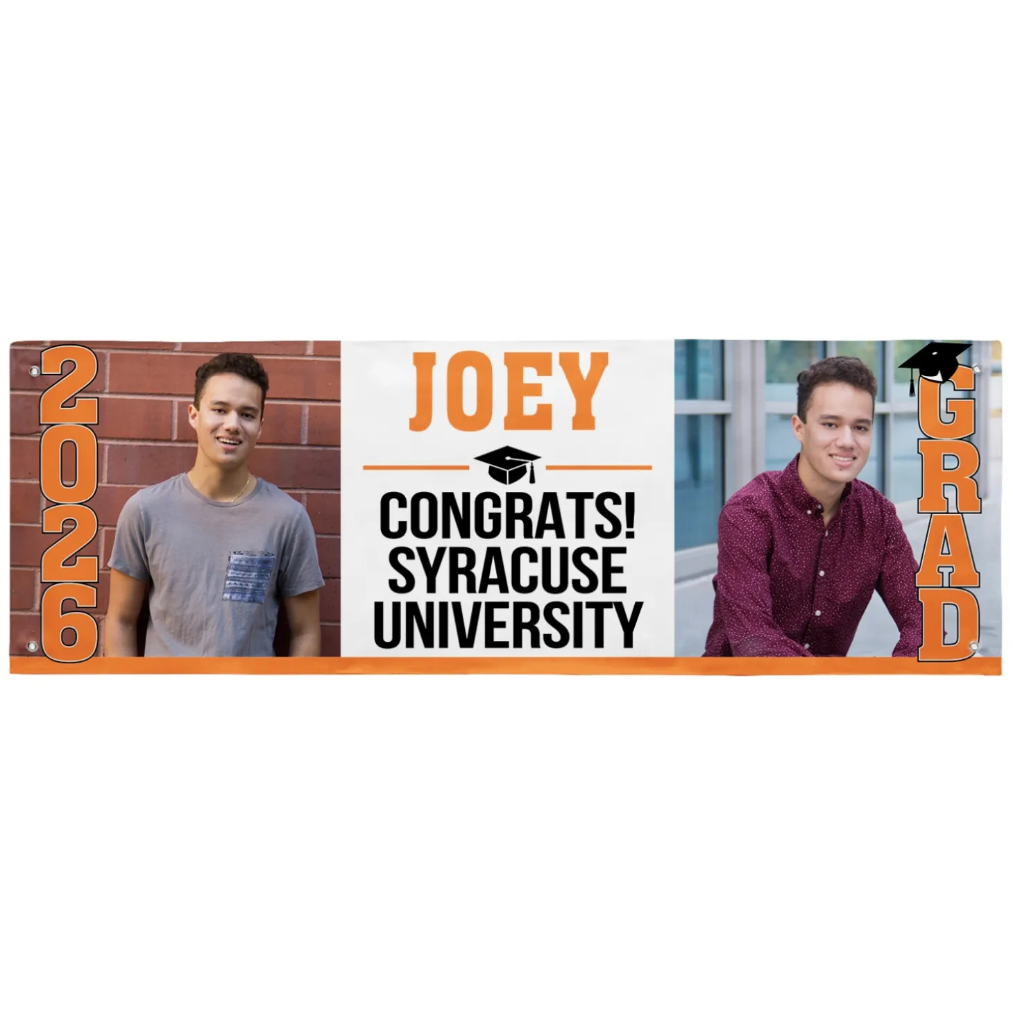 Stand Tall School Colors Graduation Photo Banner