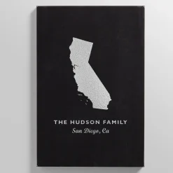 States Design Leather Wall Art