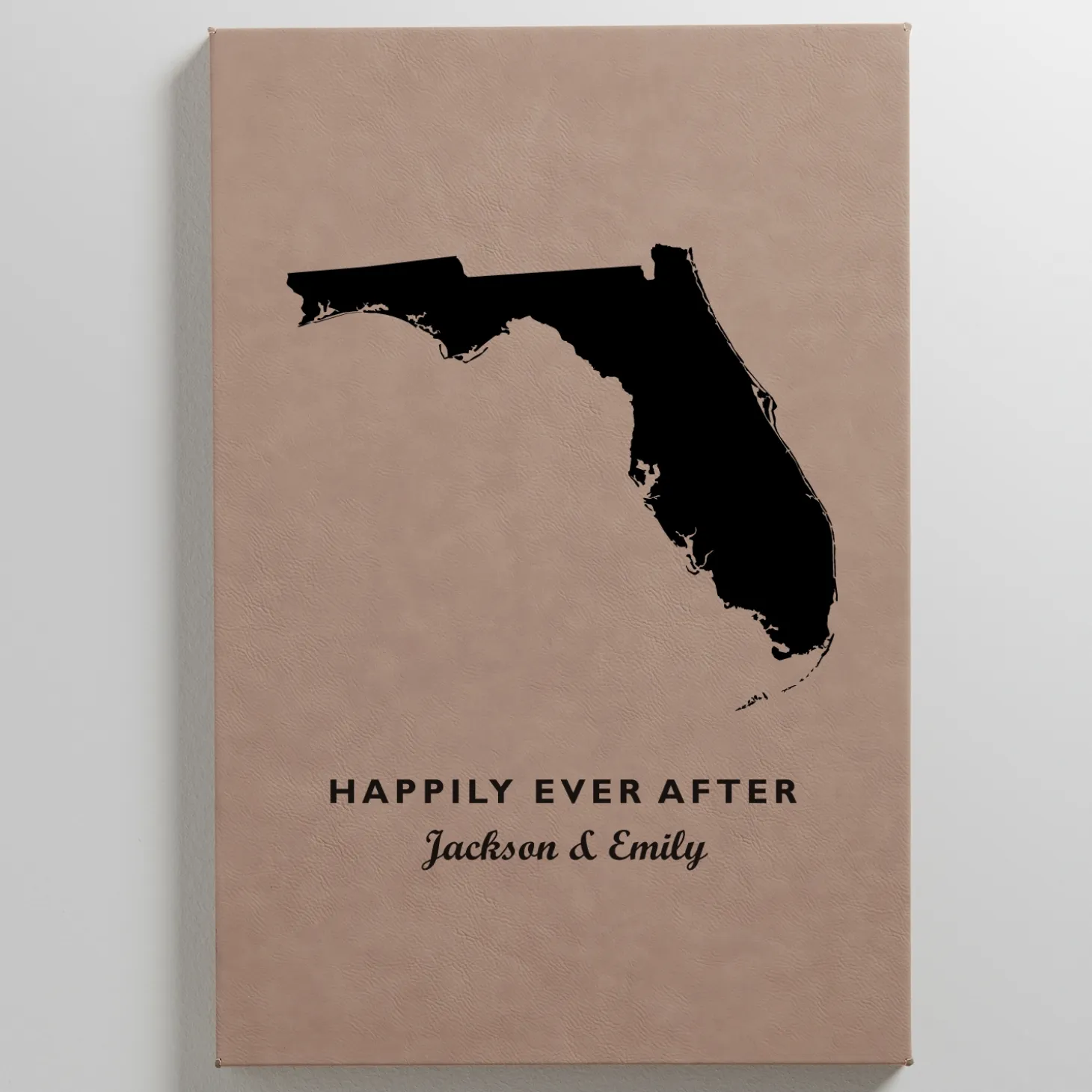 States Design Leather Wall Art