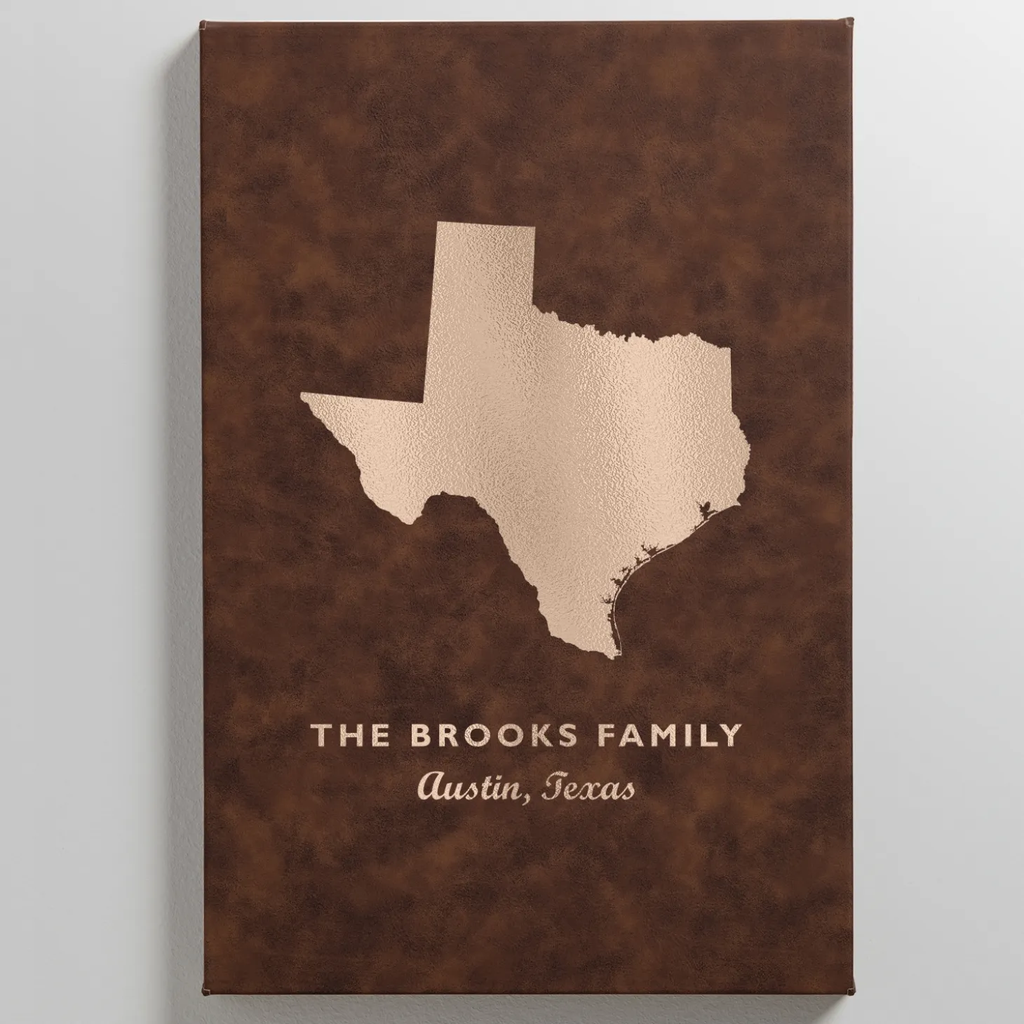 States Design Leather Wall Art