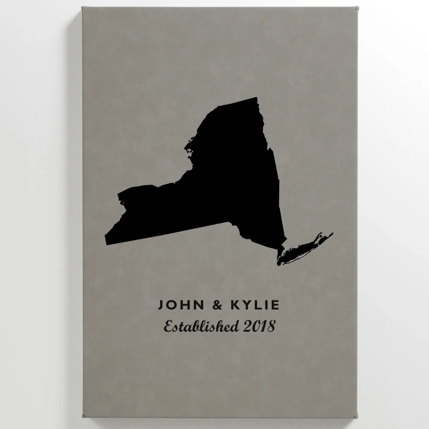 States Design Leather Wall Art
