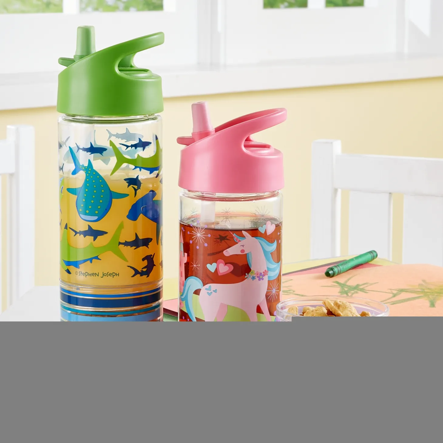 Stephen Joseph® Fun Friends Flip Top Sip & Snack Bottle
