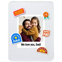 Stickers of Encouragement Photo Plush Blanket